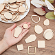 PH PandaHall 16pcs Wooden Embroidery Hoop with Cutouts 4 Styles Embroidery Hoop Pendants Wooden Stitch Hoop with Wood Pieces Mini Wooden Frames for DIY Pendant Keychain Necklace Embroidery Craft WOOD-PH0009-51-3