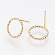 Long-Lasting Plated Brass Stud Earrings KK-K227-058G-NF-2