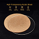 Benecreat 2 pcs 8 pouces feuille acrylique transparente cercle rond dis feuille acrylique pour la décoration OACR-BC0001-03D-4