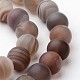 Frosted Natural Botswana Agate Round Bead Strands G-F261-21-6mm-1