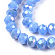 Chapelets de perles en verre électroplaqué EGLA-A034-P4mm-B28-3