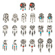 Kissitty 20 pièces 10 styles alliage de style tibétain breloques européens pendants FIND-KS0001-30-2