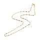 Halskette mit ovalen Gliederketten aus Messing für Frauen NJEW-P265-09G-2