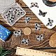 Sunnyclue 1 caja de 20 piezas de dijes de mariposa con forma de calavera de Halloween ENAM-SC0004-04A-3