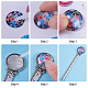 SUNNYCLUE 12PCS 2 Styles Ruler Bookmark Pendant Tray Kit 6Pcs Round Bookmark Cabochon Setting Blanks with 6Pcs Clear Domed Glass Cabochon for DIY Alloy Bookmark Making DIY-SC0005-83AS-3
