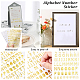 OLYCRAFT 1248pcs Letter Stickers Alphabet Number Self-Adhesive Stickers Hot Stamping Labels Stickers Gold Silver Mini Letter A-Z Sticker Number 0-9 Stickers for Scrapbooking DIY Craft Projects DIY-OC0009-70-4