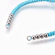 Fabbricazione di braccialetti di perline intrecciati con corde di nylon BJEW-F360-FP17-2