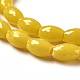 Chapelets de perles en verre opaque de couleur unie GLAA-E409-01B-1