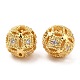 Brass Micro Pave Clear Cubic Zirconia Beads KK-I705-10G-1