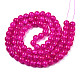 1Strand Fuchsia Transparent Crackle Glass Round Beads Strands X-CCG-Q001-10mm-08-2