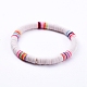 Bracelets élastiques faits à la main de perles heishi en pâte polymère BJEW-JB05087-2