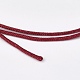 ナイロン糸  カスタム織ジュエリーにはナイロンのアクセサリーコード  暗赤色  0.8mm  約49.21ヤード（45m）/ロール NWIR-K022-0.8mm-28-3