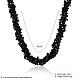 Vintage Natural Obsidian Chips Beaded Necklaces NJEW-BB16519-G-3