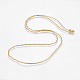 Eco-Friendly Rack Plating Brass Necklaces X-MAK-G002-04G-FF-2