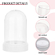 OLYCRAFT 4Pcs Acrylic Dome Display Case 2.8x4.3 Inch Column Acrylic Dome Display Clear Acrylic Dome Eternal Flower White Display Case Cloche Bell Jar for Flower Jewelry Storage Home Party Decoration DIY-WH0430-152-4