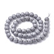 Galvaniser des perles naturelles d'agate altérée géode druzy naturel X-G-S284-6mm-07-2