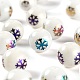 50pcs 5 couleurs de perles de verre opaques de Noël EGLA-FS0001-05-4