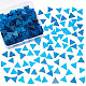 Olycraft ガラスカボション  モザイクタイル  家の装飾やdiyの工芸品  三角形  ブルー  12.5~13x14.5~15x2.5~3mm  約200g/ボックス GGLA-OC0001-10E-1