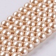 Brins de perles rondes en verre teinté écologique HY-A002-10mm-RB047-1