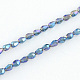 Chapelets de perles en verre électroplaqué EGLA-R147-M-2