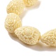 Dyed Synthetical Coral Teardrop Shaped Carved Flower Bud Beads Strands CORA-L009-05-2