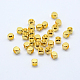 Cube Brass Spacer Beads KK-L015A-01G-1