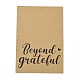 クラフト紙ありがとうグリーティング カード  単語模様の長方形  感謝祭のために  バリーウッド  72x100x1mm DIY-F120-01I-4