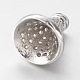 Cônes de perles en laiton avec zircone cubique de micro pave ZIRC-O019-01P-2