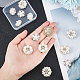 GORGECRAFT 1 Box 2 Styles 12PCS Flatback Pearl Rhinestone Buttons Floral Embellishments Shank Buttons with Faux Pearls and Crystal Glass Rhinestone Sew on Clothing Buttons for DIY Jewelry Decoration RB-GF0001-05-3