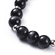 Cat Eye Beads Stretch Bracelets BJEW-JB04401-03-2