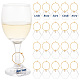 Breloques en verre à vin hexagonales en acrylique transparent AJEW-AB00113-1