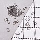 鉄のクイックリンクコネクター  チェーンパーツ  ナンバー3形の留め金  ガンメタ色  7.5~8x4x1~2mm IFIN-TA0001-06B-5