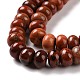 Chapelets de perles en jaspe rouge naturel G-D481-05-4
