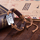 Bracelets de cordon en cuir à la mode unisexe BJEW-BB15607-A-6