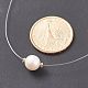 Natural Pearl Pendant Necklace with Nylon Wire for Women NJEW-JN03830-5