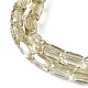 Chapelets de perles en verre électroplaqué&nbsp;GLAA-Q101-02A-PL06-3