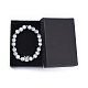 Katzenauge runde Perlen strecken Armbänder BJEW-JB04409-02-3
