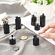 FINGERINSPIRE 7pcs Acrylic Ring Display Stand Black Column Ring Display Holder Acrylic Ring Holder Acrylic Jewelry Organizer for Trade Show Exhibit RDIS-WH0001-18-3