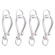 CHGCRAFT 4Sets 925 Sterling Silver S Shape Clasps STER-CA0001-04-1