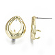 Accessoires de boucles d'oreilles en alliage de placage de rack PALLOY-N155-64-NR-3