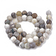 Chapelets de perles en agate de feuille de bambou naturelle G-T106-029-3
