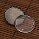 25 couvercle mm dôme de verre clair et laiton bronze support Broche ensembles de base antiques DIY-X0075-3