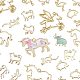 Chgcraft 32 piezas animal abierto espalda bisel colgantes para resina epoxi sentado unicornio hueco marco gran colgante encantos oro filigrana animal colgante adorno bisel ajuste bandeja FIND-CA0002-86-6