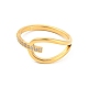イオンプレーティング(ip) ラインストーン付きステンレス製指輪304個  中空コント  ゴールドカラー  usサイズ8（18.1mm） RJEW-Q779-01G-2