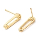 Safety Pin Shape Alloy Stud Earrings for Men Women PALLOY-Q447-16LG-2