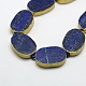 Oval Natural Lapis Lazuli Beads Strands G-N0119-02-2