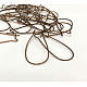 Red Copper Brass Hoop Earrings Findings Kidney Ear Wires Making Findings X-EC221-R-2