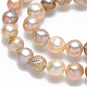 Hebras de perlas keshi de perlas barrocas naturales PEAR-S012-69-3