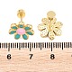 Valentinstag-Ohrstecker aus Messing&nbsp;EJEW-D359-01G-5