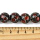 Серебряные песочные бусины лэмпворк ручной работы LAMP-A003-01C-4